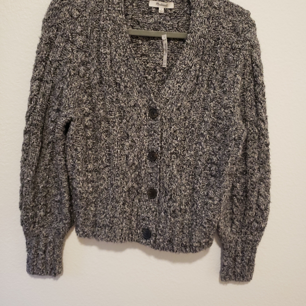 Madewell Charcoal Knit Cardigan